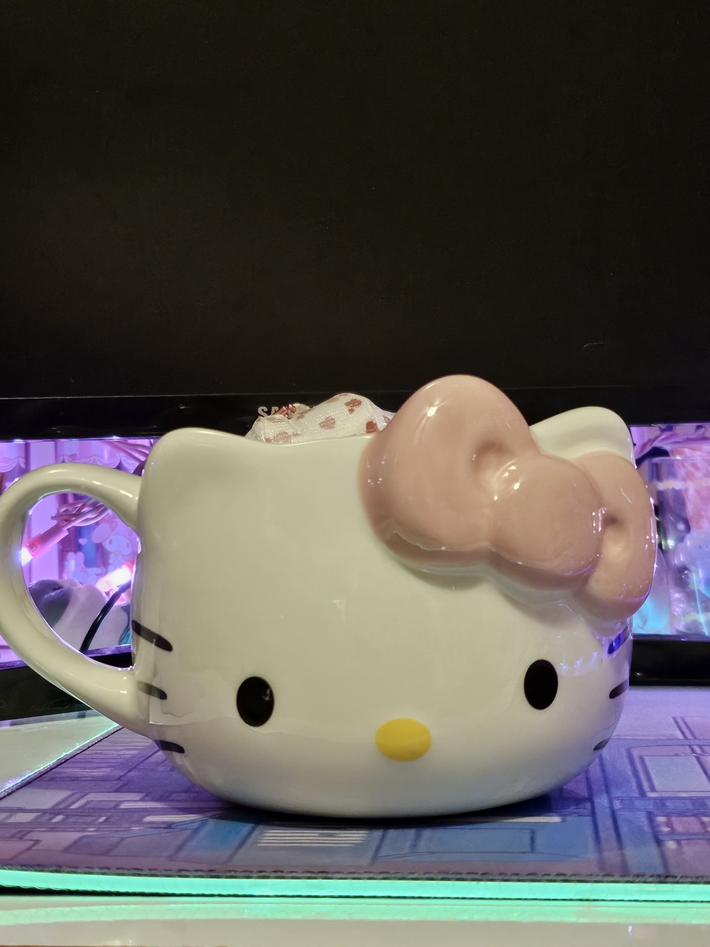 Hello Kitty White Mug with Pink Bow Accent
